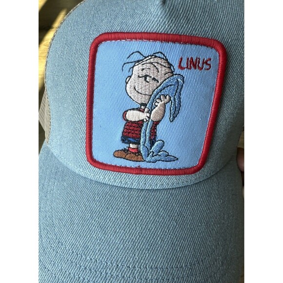 NWT Peter Grimm Peanuts Linus Trucker Denim Hat Cap - Picture 6 of 6